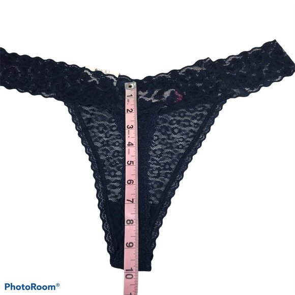 No Boundaries Womens Size XXXL 10 Thong Panty Lace Blue New With Tags - Picture 9 of 9